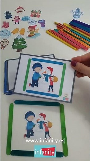 Depresores de Invierno - Juegos para trabajar la lógica | @infanityes y @la_casita_educativa