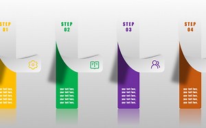 PPT一招鲜——上翻折页效果卡片PPT