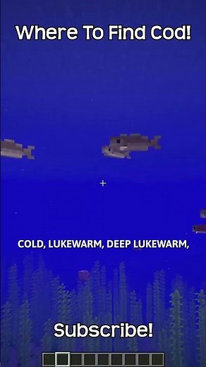 Where To Find Cod In Minecraft?!