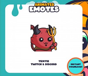 Devil Animated Emote: Halloween Twitch, Discord, Youtube, Tiktok (GIF) - Etsy Canada