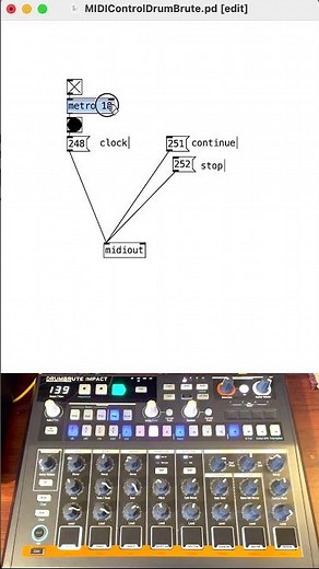 DrumBrute Impact Pd MIDI Controls (Pure Data Vanilla Patch from Scratch)