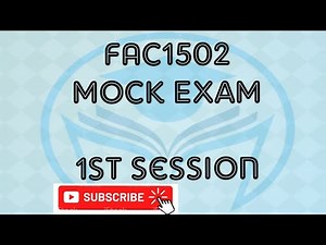 #FAC1502 Mock exam 1st session