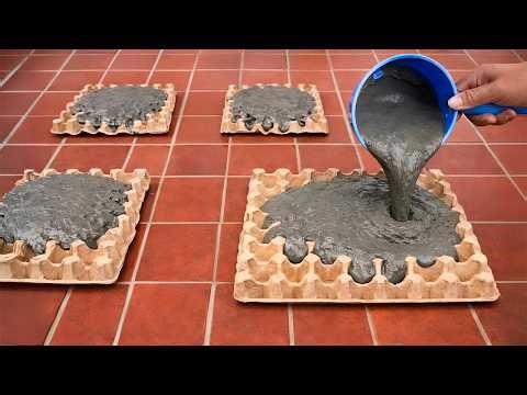 Pour cement into a Egg Tray.millions of people don't know this secret😱!! creative