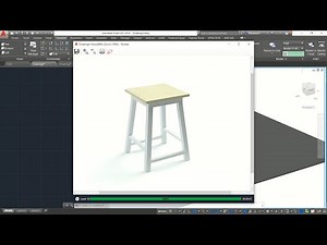 AutoCAD 3D Chair Modern Table Tutorial For Beginner
