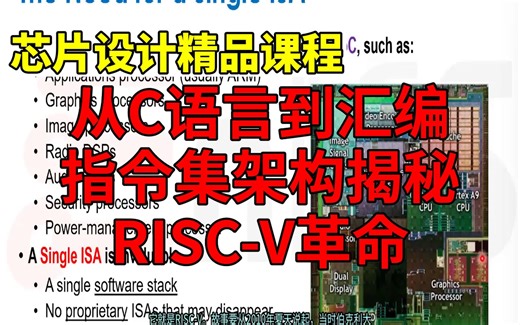 片上系统SOC 第10课 从C语言到汇编指令集架构揭秘RISC-V革命