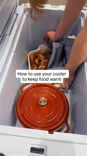 Did you know that your cooler can also be used to keep your food warm? Watch this video to find out how you can do it with yours! | Delish