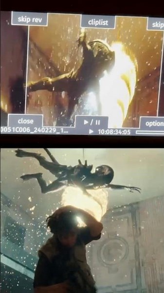 Así se rodó el ataque del xenomorfo para Alien: Earth. #alienearth