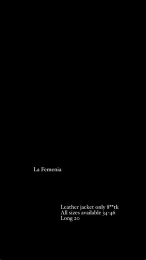 296 reactions · 54 comments | The jacket everyone will ask you about — premium leather, irresistible color.” Leather jacket !!  Available in 4 colour Black , white, coffee, burgendy Size : 34-46 Length 20-21 inch Delivery in Dec 1st Inbox us to order now ✔️ | La Femenia | Facebook