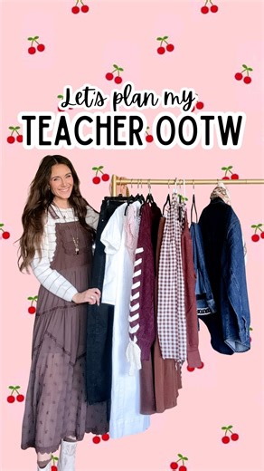 Alyssa Diaz, 5th Grade Teacher on Instagram: "PLS WEIGH IN ON THURSDAY’S OOTD?! Is the full set cute on me!?? Or should I swap out the skirt for the solid brown? Pls vote in the poll👇🏼 Stay tuned this week to see if I stick to the plan and how the outfits really turn out once I accessorize!🙌🏼 Drop any comment to shop 👇🏼🔗✨ (please avoid saying “l i n k s” ) I linked the outfit I’m wearing as well❤️ #teacherootw"