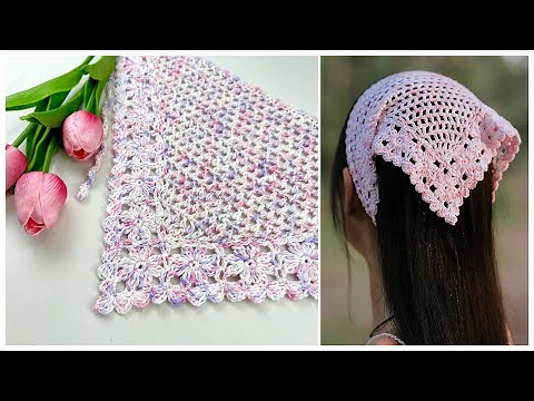 Crochet Floral Bandana Tutorial | Chenda DIY