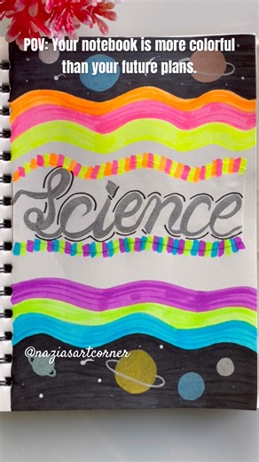 Cute Science Notebook Cover Idea #shorts #shortsfeed #frontpagedesign