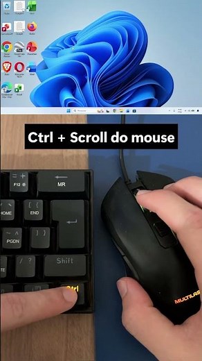 Como aumentar e diminuir o tamanho dos ícones da área de trabalho 💻 #computador #shorts