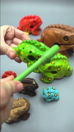 Mesmerizing ASMR: Frog Guiro Sounds for Ultimate Relaxation #satisfying #asmr