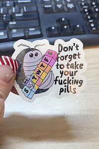 Funny Mental Health Reminder Sticker | Holographic Vinyl Decal - Etsy