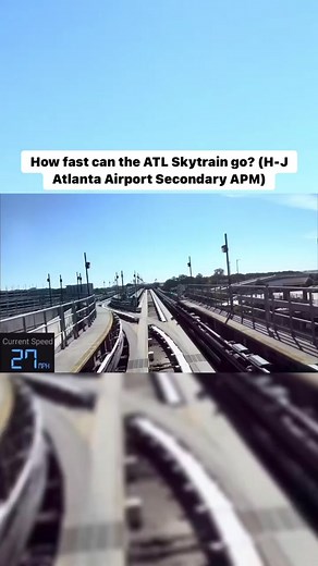 How fast can the ATL Skytrain go? #atlskytrain #apm #automaticpeoplemover #trains #atlantaairport #airporttrain #trainfrontview #trainspeed #fyp