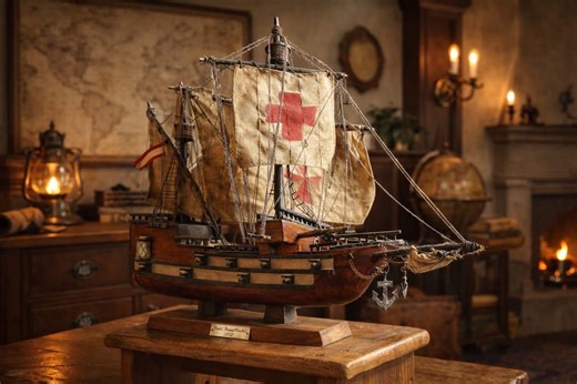 Santa Maria 1492 Ship Model – Christopher Columbus Wooden Sailing Ship, Historic Nautical Decor - Etsy