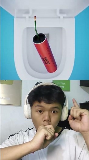 Inilah yang terjadi ketika membakar petasan di toilet..😱