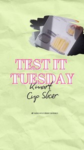 The Kmart cup slicer is probably the item I got asked to test out the most when I recently did a post showing some new products in Kmart. So it is Test it Tuesday ….. of course I grabbed one to test it out for you. I found this was pretty good once I got the angle correct and was great for quickly cutting carrot sticks and chips. It wasn’t so good for recutting the sweet potato chips into cubes I prefer my other dicing matching for that but for chips and sticks this was great. The wedge tool was