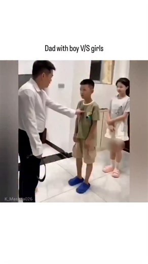 JACK 🦅 on Instagram: "The video depicts a father sternly disciplining his son with threats of a belt for returning home late, while softly advising his daughter against it and hugging her, satirizing traditional gender-based parenting differences. Posted by @K_Mashaa026 on January 31, 2026, it amassed 3,566 likes and 1.26 million views within hours, indicating strong audience resonance with the relatable family humor. Replies highlight debates on boy-girl favoritism, with users noting societal