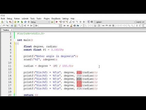Print All Trigonometric Ratios: C Program