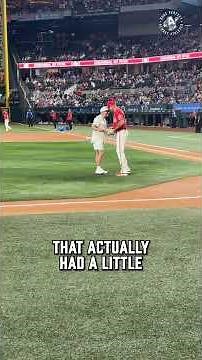 Sparky Throws Out the First Pitch at a Rangers Game ⚾️