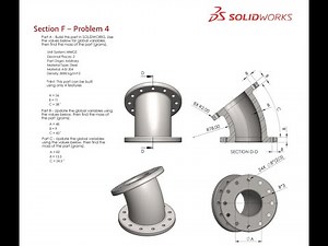 Solidworks CSWA Exam Practice | PART MODELLING | Section F - 4