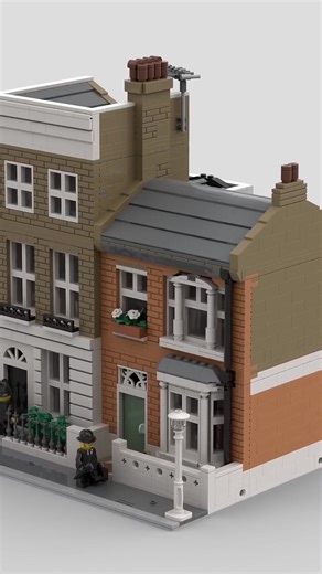 LEGO London Terrace Modular Build in Time-Lapse