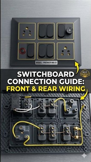 12 Module Switchboard Wiring Connection Kaise Kare? ⚡ Step-by-Step #viral #shorts