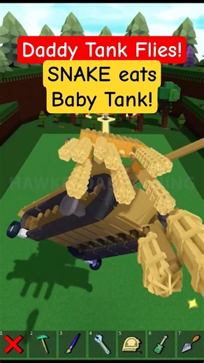 Roblox Build a Boat for Treasure Snake Mech eats Baby Tank! #babft #roblox
