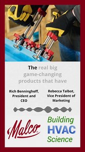 Check out another clip from the Building HVAC Science Podcast 💡 Our President and CEO, Rich Benninghoff, and VP of Marketing, Rebecca Talbot, discuss innovation, homegrown ideas, and putting the right tools in the hands of Trade Pros. | Malco Tools, Inc.