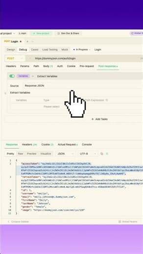 How to Chain API Endpoints & Use a Token from One Response in the Next Requesst? #apitesting #learn