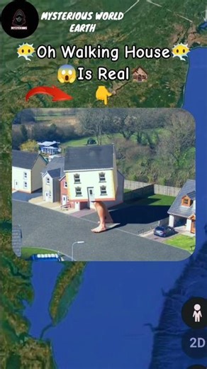 😶‍🌫️😱I Found Walking House In Google Earth #shorts #earth #mysteriousworldearth
