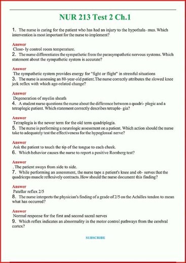Nur 213 Latest Test 2 Ch1 Actual Questions And Answers 100 C video