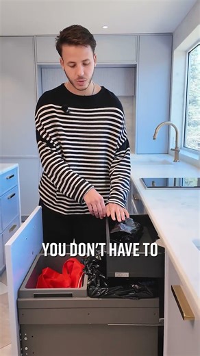 Hide your garbage cans in your kitchen!