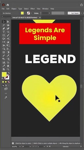 Adobe Illustrator Heart Shape Noob vs Pro vs Legend