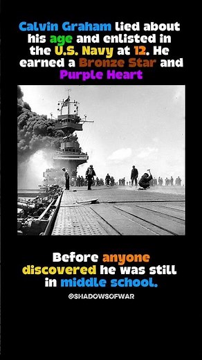 12 YEAR OLD CALVIN GRAHAM FOUGHT WW2..