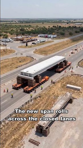 Accelerated bridge construction 144 wheel transport #engineering #construction #heavymachinery