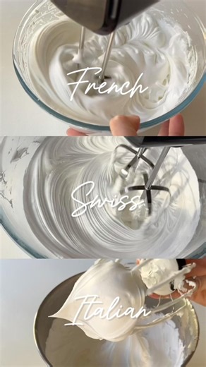 French, Swiss, or Italian meringue… same ingredients, completely different results. 🤍