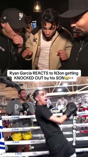 Ryan Garcia REACTS to N3on getting KO’d by his SON😭👀 #boxing #ryangarcia #n3on