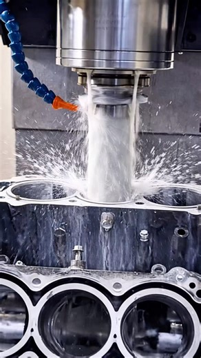 Engine Block Honing Precision Cylinder Wall Finishing #automobile #mechanic