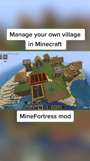 Build Your Own Island Village with MineFortress Mod!