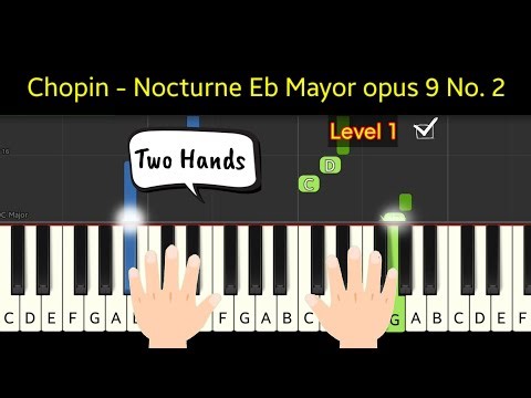 Chopin | Nocturne Eb Mayor opus 9 No 2 | piano tutorial Level 1