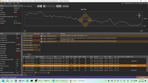 Windows环境联合开发：Docker Desktop QuantConnect Lean后端 & Panoptes GUI前端