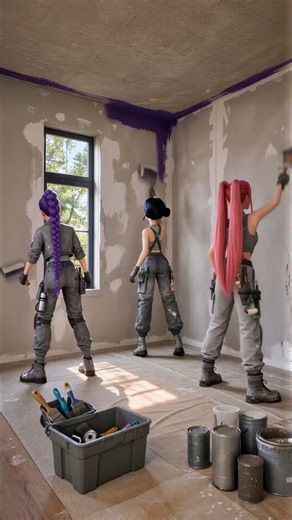 Makeover for some cash! 🤩 Rumi, Zoey and Mira did a FULL Room renovation