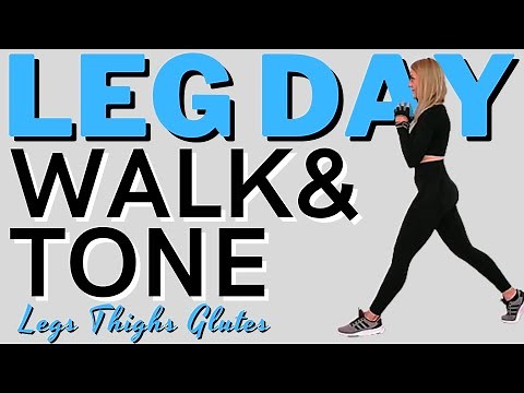 🔥WALK & TONE LEG DAY WORKOUT with WEIGHTS🔥DUMBBELL LEG WORKOUT🔥LEGS, THIGHS & GLUTES TONING🔥