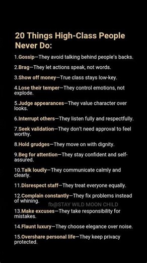 20 Habits High-Class People Never Do 🤯#amazingfacts #psychology #quotes #english #facts #viral