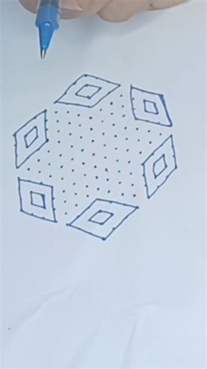 Easy Dotted Rangoli for Beginners 🌷 #ytshorts #rangoli