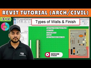 #05 Revit Architecture: Types of Walls in Revit (Material, Thickness & Finishes)