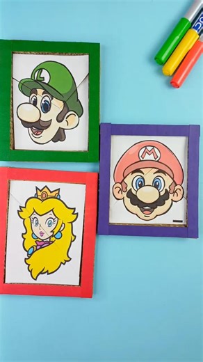 super Mario galaxy movie 3 character cardboard puzzle game #supermario