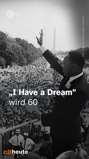 Am 28. August 1963 waren rund 250.000 Menschen vor das Lincoln Memorial gezogen - Martin Luther King hielt dort seine legendäre Rede, die die Worte "I Have a Dream" beinhaltete. Die Kundgebung sollte als einer der größten und einflussreichsten Demonstrationen für das Streben nach der Gleichberechtigung von Schwarzen in die US-Geschichte eingehen. Martin Luther King stand für gewaltloses Aufbegehren gegen eine ungerechte Gesellschaft. | ZDF heute